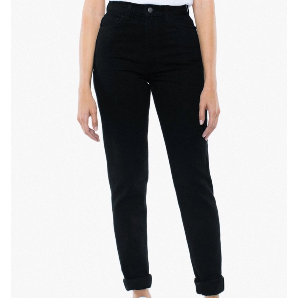 American Apparel AA high-waist denim in black